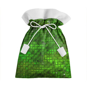 Подарочный 3D мешок с принтом Зелёные кубики , 100% полиэстер | Размер: 29*39 см | дизайн | искусство | кубики | мозаика | поверхность | рельеф | стена | стиль | текстура | фон