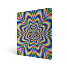 Холст квадратный с принтом Красочная иллюзия , 100% ПВХ |  | Тематика изображения на принте: гипноз | движение | красочный фон | обман зрения | оптическая иллюзия | погружение | текстура | фокус