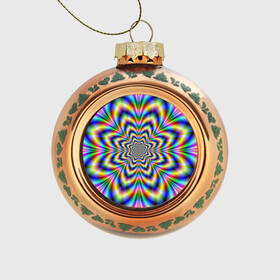 Стеклянный ёлочный шар с принтом Красочная иллюзия , Стекло | Диаметр: 80 мм | гипноз | движение | красочный фон | обман зрения | оптическая иллюзия | погружение | текстура | фокус