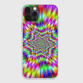 Чехол для iPhone 12 Pro Max с принтом Спектральная иллюзия , Силикон |  | Тематика изображения на принте: взрыв | гипноз | движение | краски | красочный фон | обман зрения | оптическая иллюзия | погружение | текстура | фокус | цветовой спектр