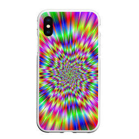 Чехол для iPhone XS Max матовый с принтом Спектральная иллюзия , Силикон | Область печати: задняя сторона чехла, без боковых панелей | взрыв | гипноз | движение | краски | красочный фон | обман зрения | оптическая иллюзия | погружение | текстура | фокус | цветовой спектр