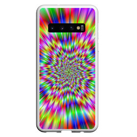 Чехол для Samsung Galaxy S10 с принтом Спектральная иллюзия , Силикон | Область печати: задняя сторона чехла, без боковых панелей | взрыв | гипноз | движение | краски | красочный фон | обман зрения | оптическая иллюзия | погружение | текстура | фокус | цветовой спектр