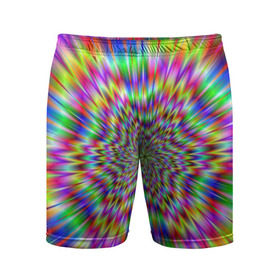Мужские шорты 3D спортивные с принтом Спектральная иллюзия ,  |  | взрыв | гипноз | движение | краски | красочный фон | обман зрения | оптическая иллюзия | погружение | текстура | фокус | цветовой спектр