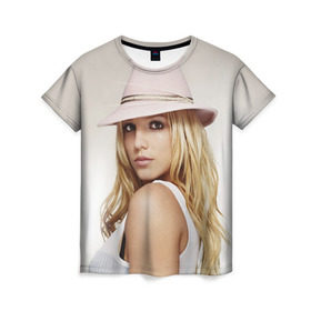Женская футболка 3D с принтом Бритни Спирс , 100% полиэфир ( синтетическое хлопкоподобное полотно) | прямой крой, круглый вырез горловины, длина до линии бедер | бритни спирс