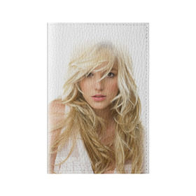 Обложка для паспорта матовая кожа с принтом Бритни Спирс , натуральная матовая кожа | размер 19,3 х 13,7 см; прозрачные пластиковые крепления | britney spears | американская поп певица | бритни спирс