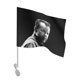 Флаг для автомобиля с принтом Брюс Уиллис , 100% полиэстер | Размер: 30*21 см | брюс уиллис
