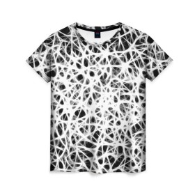 Женская футболка 3D с принтом Fear , 100% полиэфир ( синтетическое хлопкоподобное полотно) | прямой крой, круглый вырез горловины, длина до линии бедер | абстракции | нервы | текстуры