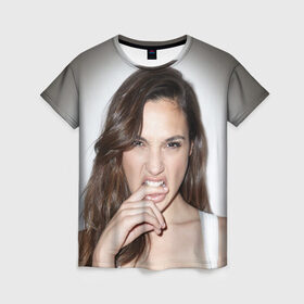 Женская футболка 3D с принтом Галь Гадот , 100% полиэфир ( синтетическое хлопкоподобное полотно) | прямой крой, круглый вырез горловины, длина до линии бедер | gal gadot | израильская актриса
