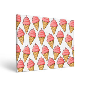 Холст прямоугольный с принтом Мороженки , 100% ПВХ |  | Тематика изображения на принте: девушкам | мороженка | мороженое | сладкая