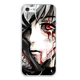 Чехол для iPhone 5/5S матовый с принтом Tokyo Ghoul , Силикон | Область печати: задняя сторона чехла, без боковых панелей | anime | ghoul | tokyo | tokyo ghoul | гуль