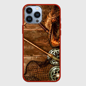 Чехол для iPhone 13 Pro Max с принтом Рыбацкий стол ,  |  | Тематика изображения на принте: грузило | карась | лодка | окунь | природа | река | рыбак | рыболов | снасти | туризм | щука