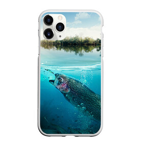 Чехол для iPhone 11 Pro матовый с принтом Рыбалка , Силикон |  | Тематика изображения на принте: грузило | карась | лодка | окунь | природа | река | рыбак | рыболов | снасти | туризм | щука