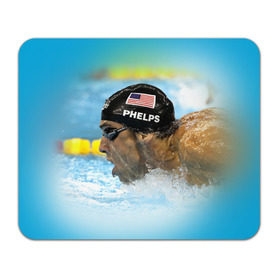 Коврик прямоугольный с принтом Michael Phelps , натуральный каучук | размер 230 х 185 мм; запечатка лицевой стороны | Тематика изображения на принте: 