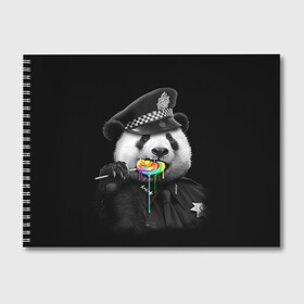 Альбом для рисования с принтом Панда и карамель , 100% бумага
 | матовая бумага, плотность 200 мг. | панда | черно белый