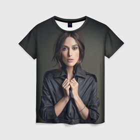 Женская футболка 3D с принтом Кира Найтли , 100% полиэфир ( синтетическое хлопкоподобное полотно) | прямой крой, круглый вырез горловины, длина до линии бедер | keira knightley | британская актриса | кира найтли | оскар