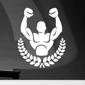 Наклейка на автомобиль с принтом Боксер , ПВХ |  | boxing | sport | бокс | боксер | перчатки | спорт | удар