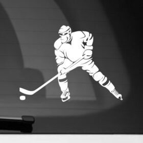 Наклейка на автомобиль с принтом Хоккеист , ПВХ |  | hockey | sport | клюшка | спорт | хоккеист | хоккей