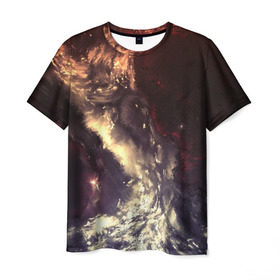 Мужская футболка 3D с принтом Млечный путь , 100% полиэфир | прямой крой, круглый вырез горловины, длина до линии бедер | космос | млечный путь