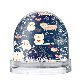 Снежный шар с принтом Котятки , Пластик | Изображение внутри шара печатается на глянцевой фотобумаге с двух сторон | кот | котята | кошка | паттерн