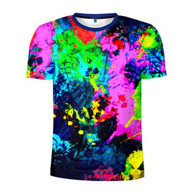 Мужская футболка 3D спортивная с принтом Пятна краски , 100% полиэстер с улучшенными характеристиками | приталенный силуэт, круглая горловина, широкие плечи, сужается к линии бедра | гранж | краска | новые | прикольные | текстуры | цветные