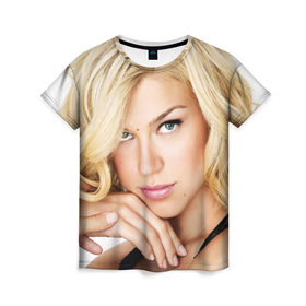 Женская футболка 3D с принтом Эдрианн Палики , 100% полиэфир ( синтетическое хлопкоподобное полотно) | прямой крой, круглый вырез горловины, длина до линии бедер | adrianne palicki | американская актриса | эдрианн палики