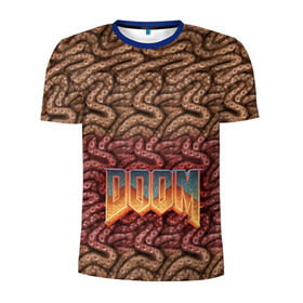 Мужская футболка 3D спортивная с принтом Doom (щупальца) , 100% полиэстер с улучшенными характеристиками | приталенный силуэт, круглая горловина, широкие плечи, сужается к линии бедра | извилины | мозги | осьминог
