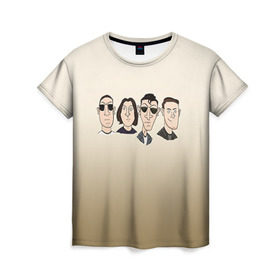 Женская футболка 3D с принтом Arctic Monkeys 1 , 100% полиэфир ( синтетическое хлопкоподобное полотно) | прямой крой, круглый вырез горловины, длина до линии бедер | 