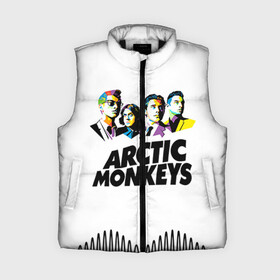 Женский жилет утепленный 3D с принтом Arctic Monkeys 2 ,  |  | am | arctic | arctic monkeys | monkeys | rock | алекс тёрнер | амы | арктические мартышки | джейми кук | мартышки | мэтт хелдерс. ам | ник омэлли | ник о’мэлли | рок
