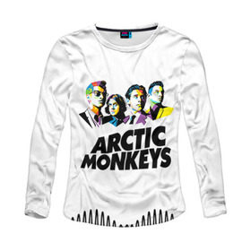 Женский лонгслив 3D с принтом Arctic Monkeys 2 , 100% полиэстер | длинные рукава, круглый вырез горловины, полуприлегающий силуэт | am | arctic | arctic monkeys | monkeys | rock | алекс тёрнер | амы | арктические мартышки | джейми кук | мартышки | мэтт хелдерс. ам | ник омэлли | ник о’мэлли | рок