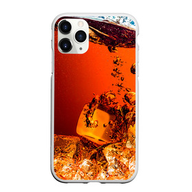 Чехол для iPhone 11 Pro Max матовый с принтом Кола 1 , Силикон |  | Тематика изображения на принте: cocacola | cola | pepsi | кола | лёд | напиток | пепси | пузыри