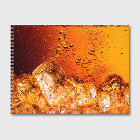 Альбом для рисования с принтом Кола 3 , 100% бумага
 | матовая бумага, плотность 200 мг. | Тематика изображения на принте: cocacola | cola | pepsi | кола | лёд | напиток | пепси | пузыри
