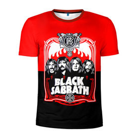 Мужская футболка 3D спортивная с принтом Black Sabbath группа , 100% полиэстер с улучшенными характеристиками | приталенный силуэт, круглая горловина, широкие плечи, сужается к линии бедра | black sabbath