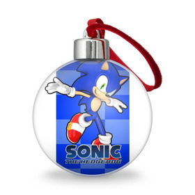 Ёлочный шар с принтом Sonic The-Hedgehog , Пластик | Диаметр: 77 мм | sega sonic