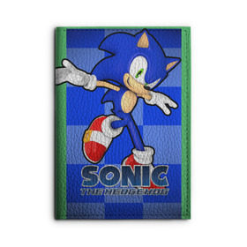 Обложка для автодокументов с принтом Sonic The-Hedgehog , натуральная кожа |  размер 19,9*13 см; внутри 4 больших “конверта” для документов и один маленький отдел — туда идеально встанут права | sega sonic