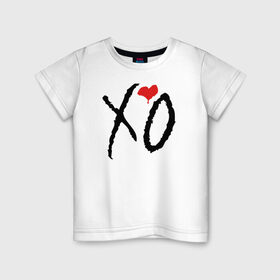 Детская футболка хлопок с принтом XO , 100% хлопок | круглый вырез горловины, полуприлегающий силуэт, длина до линии бедер | drake | the weeknd | xo