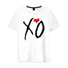 Мужская футболка хлопок с принтом XO , 100% хлопок | прямой крой, круглый вырез горловины, длина до линии бедер, слегка спущенное плечо. | drake | the weeknd | xo