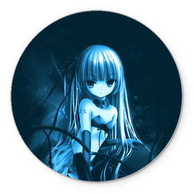 Коврик круглый с принтом Anime Girl , резина и полиэстер | круглая форма, изображение наносится на всю лицевую часть | Тематика изображения на принте: девушка