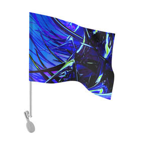 Флаг для автомобиля с принтом Острые шипы , 100% полиэстер | Размер: 30*21 см | колючки | металл | прикольные | синие | текстуры | шипы