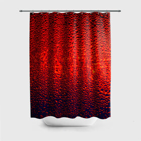 Штора 3D для ванной с принтом Капли , 100% полиэстер | плотность материала — 100 г/м2. Стандартный размер — 146 см х 180 см. По верхнему краю — пластиковые люверсы для креплений. В комплекте 10 пластиковых колец | red | капля | красный | текстуры