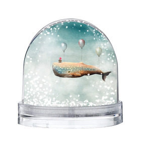 Снежный шар с принтом Кит , Пластик | Изображение внутри шара печатается на глянцевой фотобумаге с двух сторон | автостопом по галактике | кит