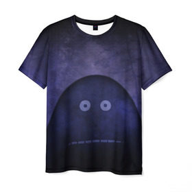Мужская футболка 3D с принтом Мора в лесу , 100% полиэфир | прямой крой, круглый вырез горловины, длина до линии бедер | глаза | лес | муми тролль | туман