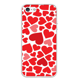 Чехол для iPhone 5/5S матовый с принтом Сердечки , Силикон | Область печати: задняя сторона чехла, без боковых панелей | девушка | любовь | сердечко | сердце