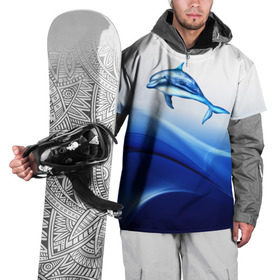 Накидка на куртку 3D с принтом Дельфин , 100% полиэстер |  | Тематика изображения на принте: дельфин | море | рыбка