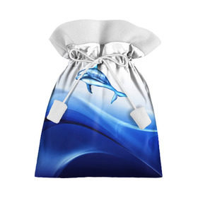 Подарочный 3D мешок с принтом Дельфин , 100% полиэстер | Размер: 29*39 см | дельфин | море | рыбка