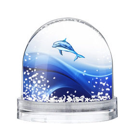 Водяной шар с принтом Дельфин , Пластик | Изображение внутри шара печатается на глянцевой фотобумаге с двух сторон | дельфин | море | рыбка