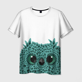 Мужская футболка 3D с принтом Совенок , 100% полиэфир | прямой крой, круглый вырез горловины, длина до линии бедер | owl | птица | птицы | сова | совенок