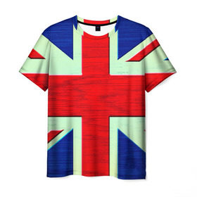 Мужская футболка 3D с принтом Англия , 100% полиэфир | прямой крой, круглый вырез горловины, длина до линии бедер | англия | модные | популярные | прикольные | стена | флаг