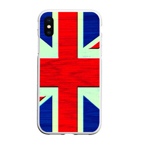 Чехол для iPhone XS Max матовый с принтом Англия , Силикон | Область печати: задняя сторона чехла, без боковых панелей | англия | модные | популярные | прикольные | стена | флаг