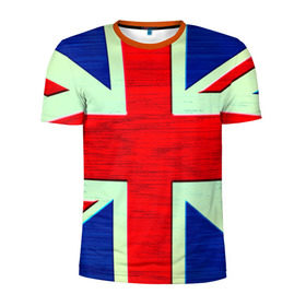 Мужская футболка 3D спортивная с принтом Англия , 100% полиэстер с улучшенными характеристиками | приталенный силуэт, круглая горловина, широкие плечи, сужается к линии бедра | англия | модные | популярные | прикольные | стена | флаг