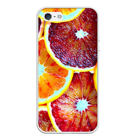 Чехол силиконовый для Телефон Apple iPhone 5/5S с принтом Цитрус , Силикон | Область печати: задняя сторона чехла, без боковых панелей | апельсин | фрукты | цитрус